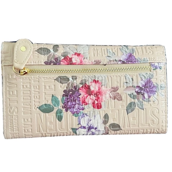 Steve Madden Wallet,logo Bar  Trifold - Picture 6 of 7